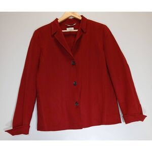 Agnona womens medium cashmere dark red jacket made in Italy